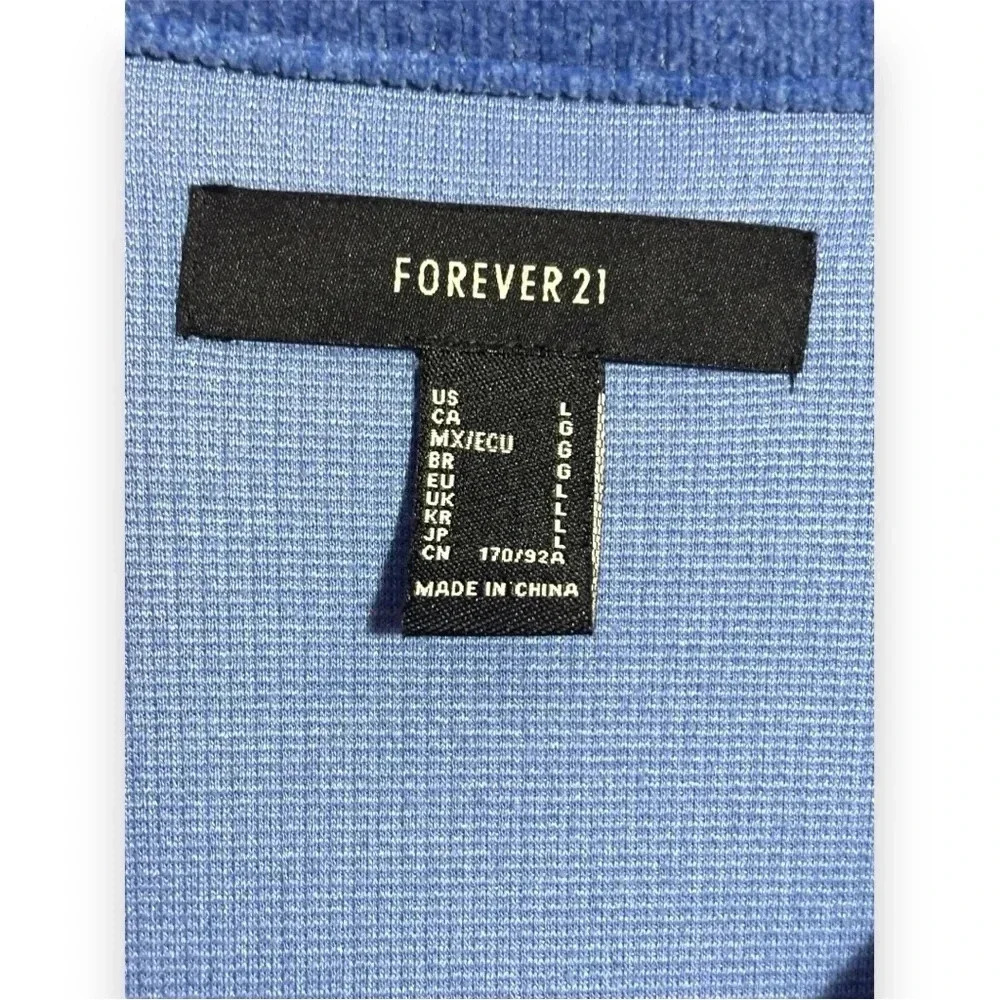 Forever 21 Oversize Royal Blue Snap Button and Cuffs Long Sleeve Corduroy Jacket - Picture 7 of 16